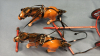 Hand Decorated Team of Horses W/Buckboard - 5