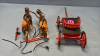 Hand Decorated Team of Horses W/Buckboard - 6