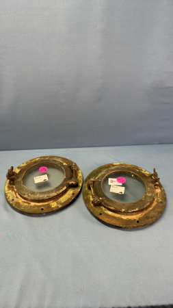 (2) Brass Port Holes