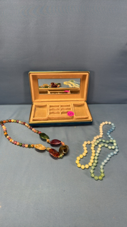 9in Long Jewellery Box with Mirror & Lid