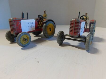 Dinky Toy Massey Harris Tractors - 2, Used