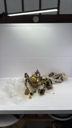 Vintage Hanging Lamp with 4 Shades