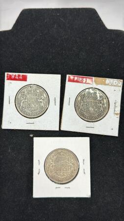 (3) Canadian 50 Cent Coins