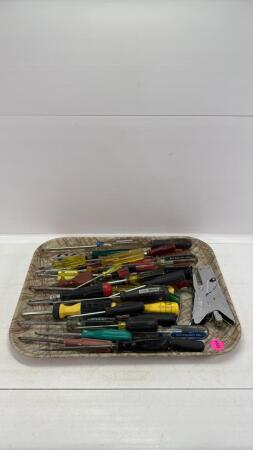 Large Quantity of Screwdrivers & Stapler