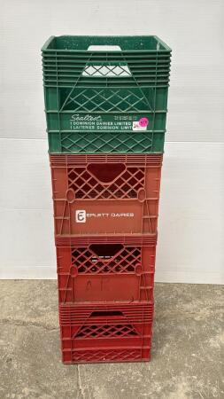 (4) Plastic Milk Crates
