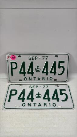 Pair of 1977 June and September Plates