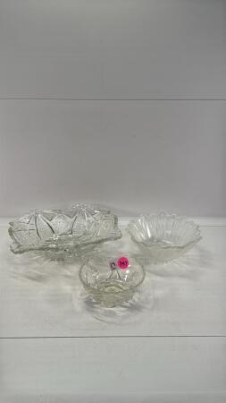 (3) Glass Bowls