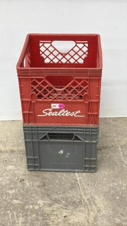 (2) Plastic Milk Crates