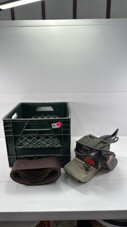 Craftsman 3x21 Belt Sander in Milk Crate