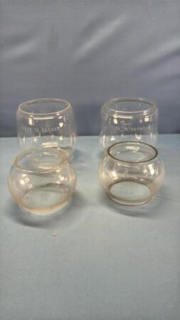(4) Glass Globes