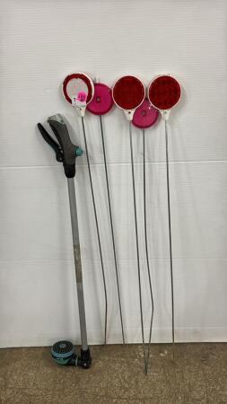 (5) Reflective Laneway Markers & 36in Hose Nozzle
