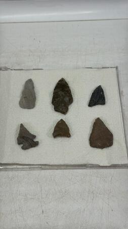 (6) Stone Arrowheads