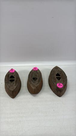 (3) Cast Iron Irons