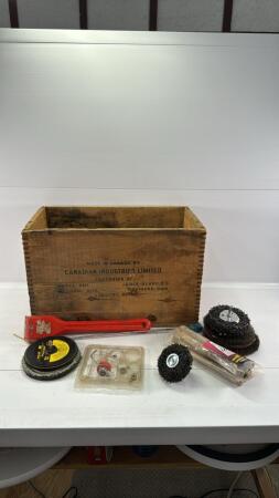 Canadian Industries Limited Wooden Box w/contents