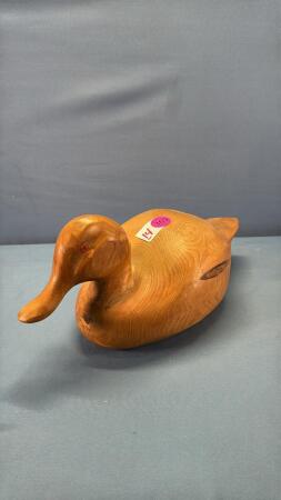 15in Long Wooden Duck Decoy
