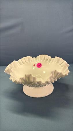 Fenton Glass Hobnail Fluted Bowl