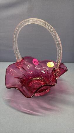 Rossi Cranberry 8in High Basket