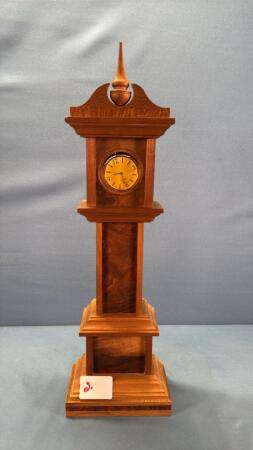 Handmade Wooden Clock with Quartz Pocket Watch