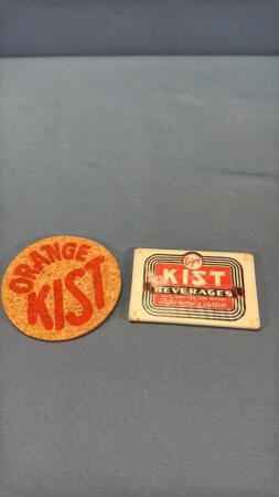 Kist Metal Mirror 3in& Orange Kist Cork Coaster