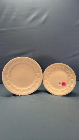 (2) Ironstone Wheat Patterned Plates