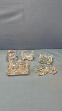(6) Glass Salt Cells & Bowls