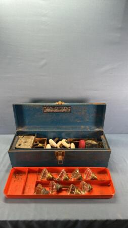 Qty of Glass & Porcelain Door Knobs in Toolbox