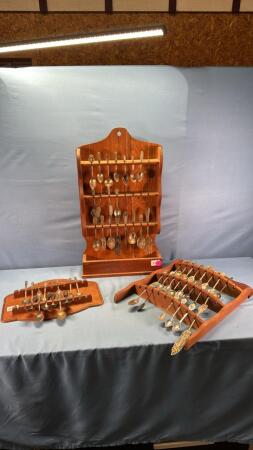 (3) Spoon Racks & Approx. 50 Spoons