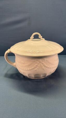 Ironstone Chamber Pot with Lid