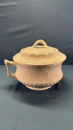 White Chamber Pot with Lid