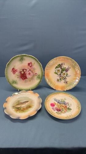 (4) German Colourful Plates