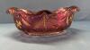 Mauve Oblong 12in Wide Bowl with Gold Embossing - 2