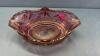 Mauve Oblong 12in Wide Bowl with Gold Embossing - 3
