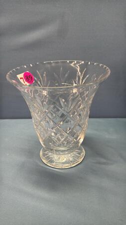 Crystal Vase with Diamond Pattern