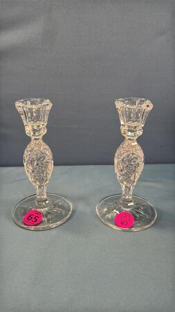Pair of Pinwheel 6in Candle Sticks
