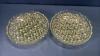(6) Daisy & Button Patterned Vaseline Glass Plates - 3
