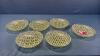 (6) Daisy & Button Patterned Vaseline Glass Plates - 4