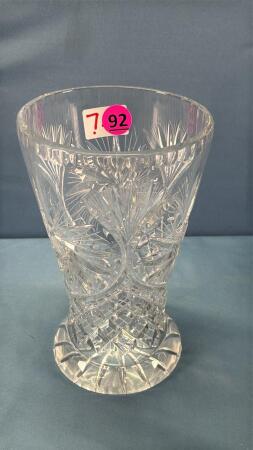Pinwheel Crystal Vase