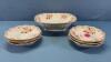 Austrian Rectangular Berry Bowl & (6) 5in Nappies - 2
