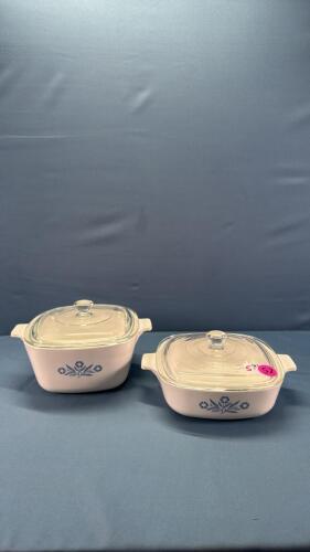(2) Corningware Casseroles with Lids
