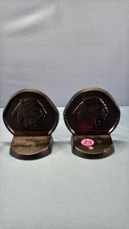 Pair of Indigenous Metal 4.5in Wide Book Ends