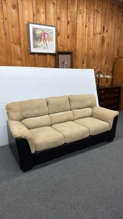 Beige Suede Like Couch