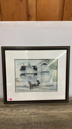 Walter Campbell Print w/Horse & Buggy & Newlyweds