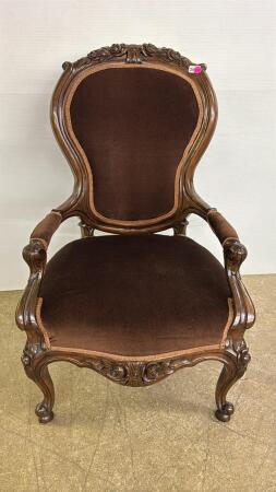 Ornate Upholestered Arm Chair