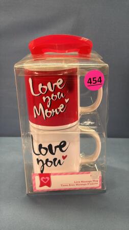 Pair of Unused Love You More Mugs