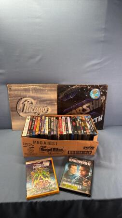 Approx. 30 DVD's & Chicago & Starship records