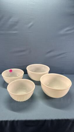 (4) Fire King Bowls