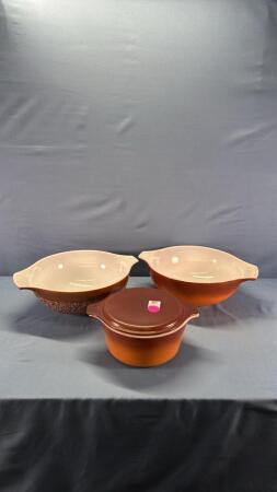(3) Pyrex Unmatched Casseroles