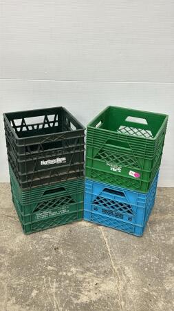 (4) Plastic Milk Crates