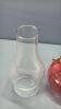 Cranberry Coin Dot Coal Oil Lamp for wall bracket - 5