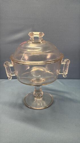 Double Handeled Compote with Lid